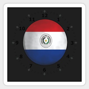 paraguay flag clock Magnet